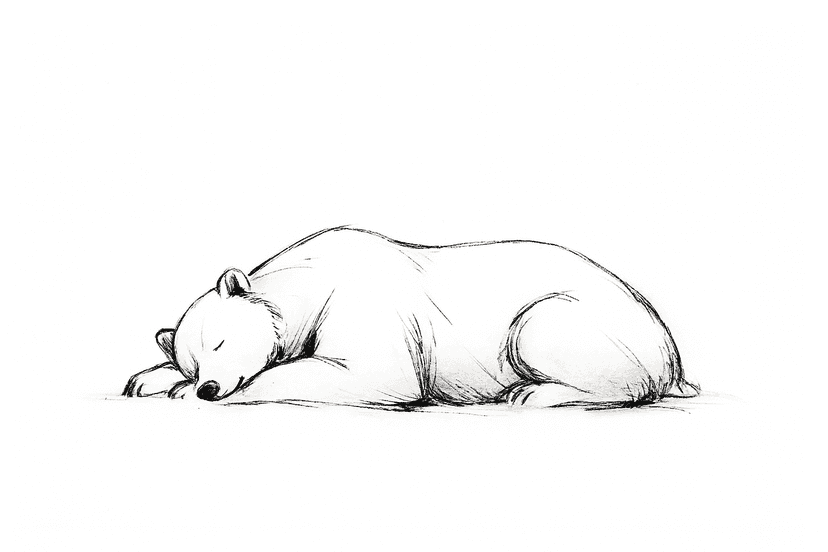 Peaceful sleeping bear